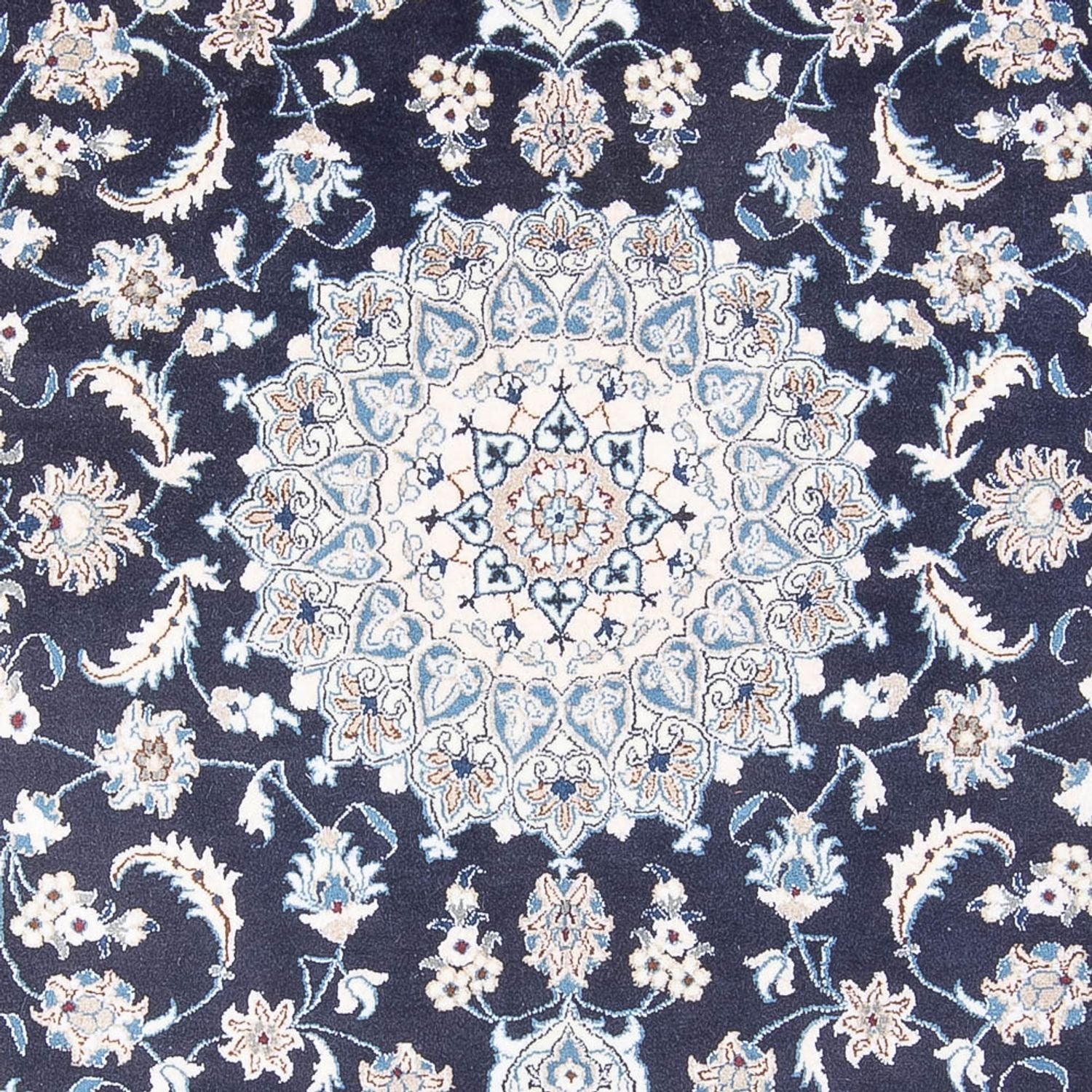 Tapis persan - Nain - 302 x 194 cm - bleu foncé
