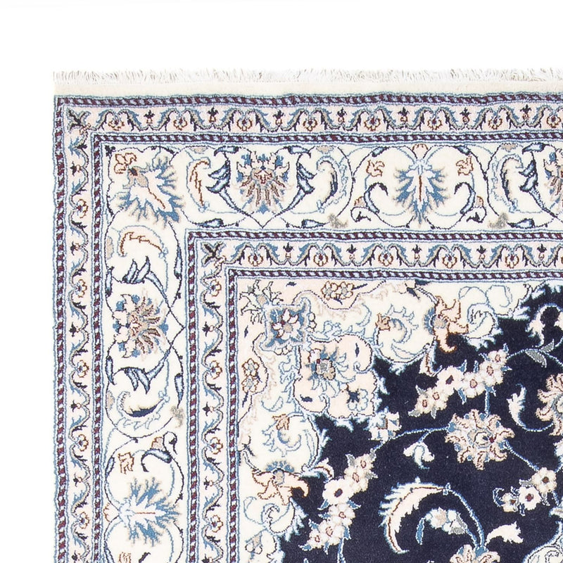 Tapis persan - Nain - 302 x 194 cm - bleu foncé
