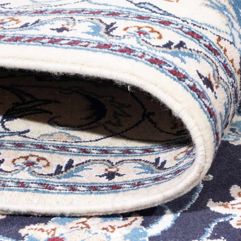 Tapis persan - Nain - 302 x 194 cm - bleu foncé
