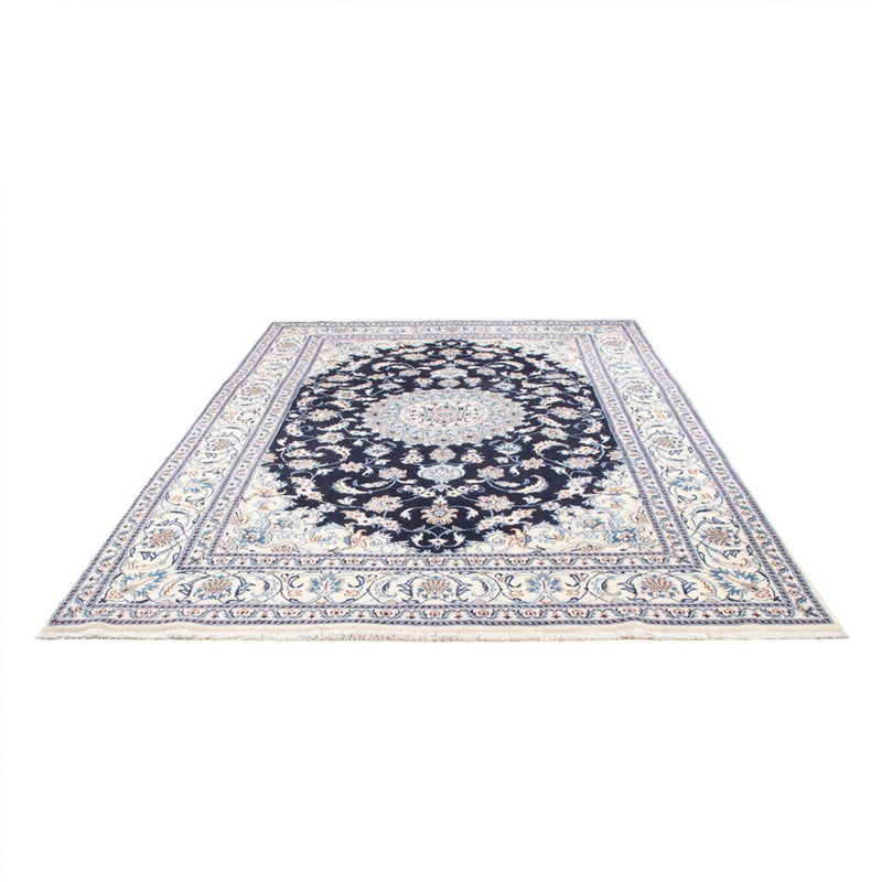 Tapis persan - Nain - 302 x 194 cm - bleu foncé