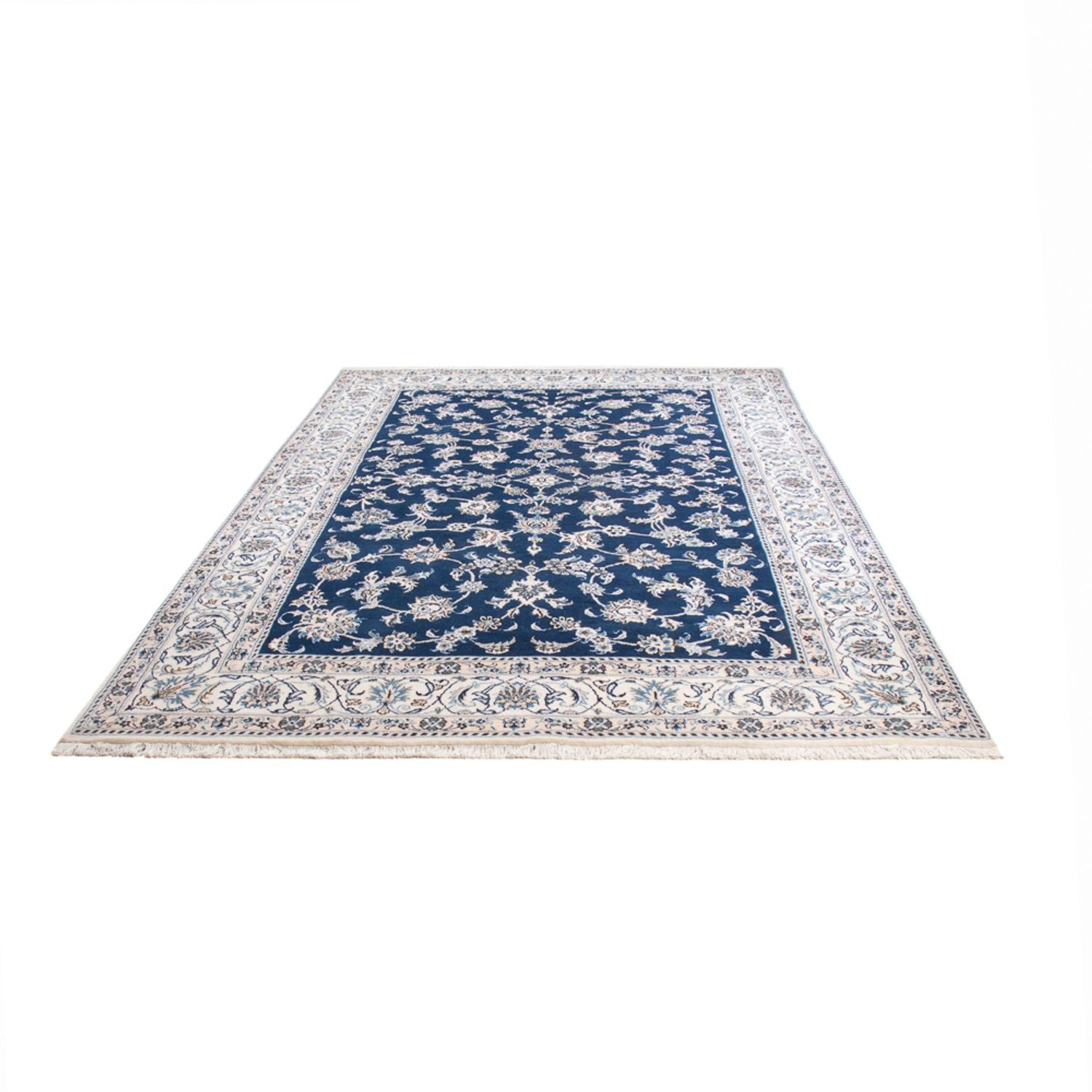 Tapis persan - Nain - 291 x 194 cm - bleu