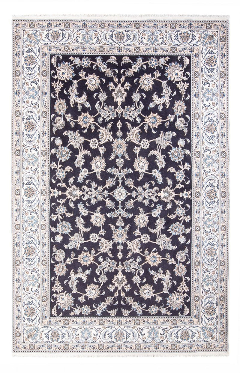 Tapis persan - Nain - 304 x 193 cm - bleu foncé