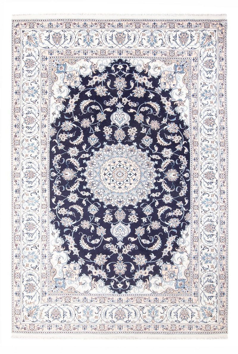Tapis persan - Nain - 298 x 195 cm - bleu foncé