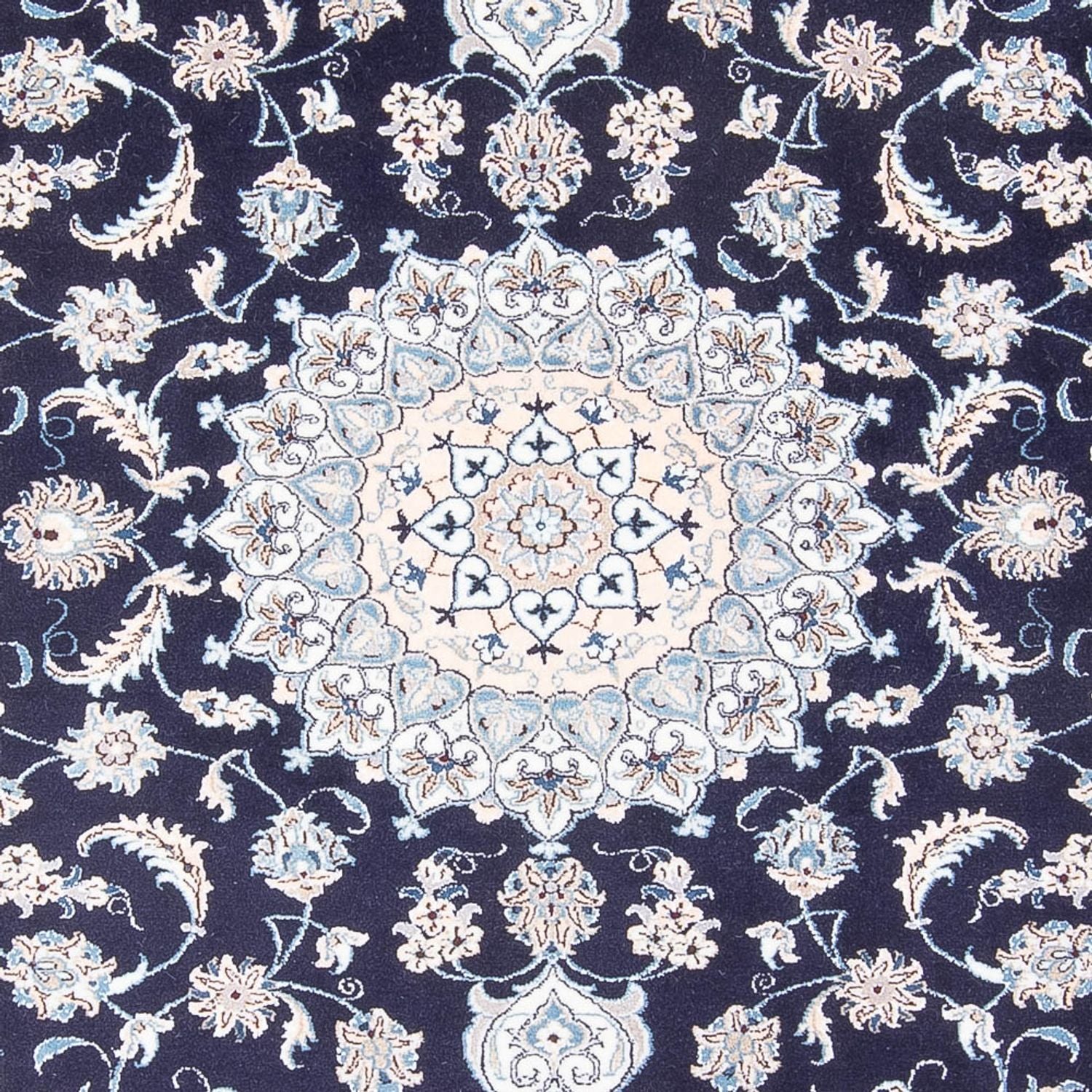 Tapis persan - Nain - 298 x 195 cm - bleu foncé