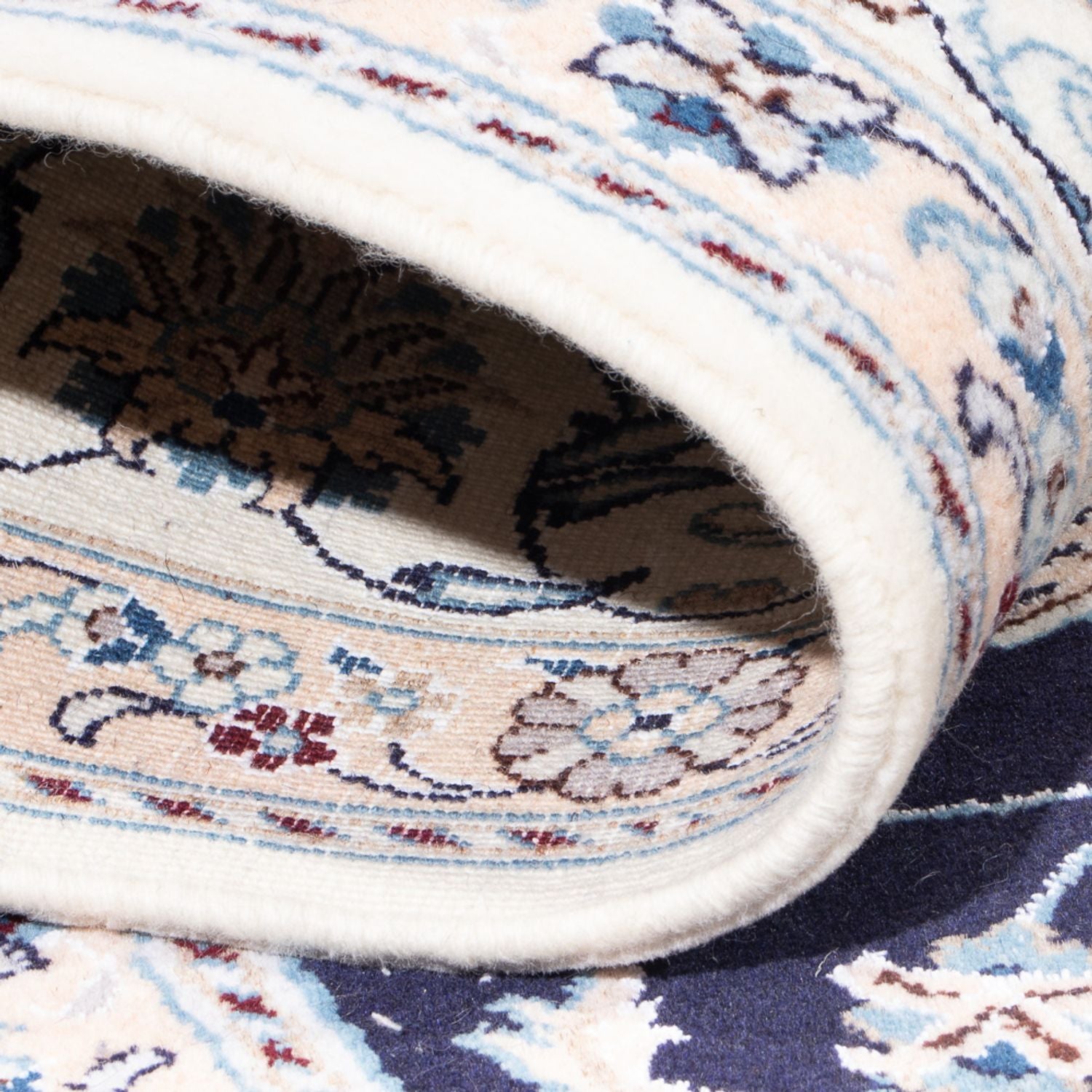Tapis persan - Nain - 298 x 195 cm - bleu foncé