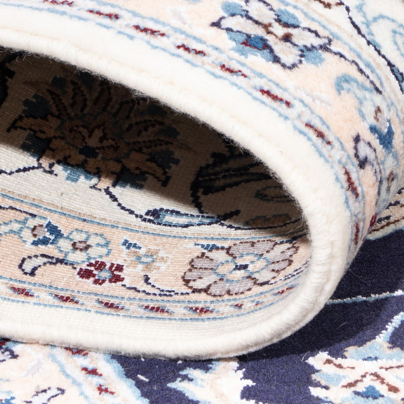 Tapis persan - Nain - 298 x 195 cm - bleu foncé
