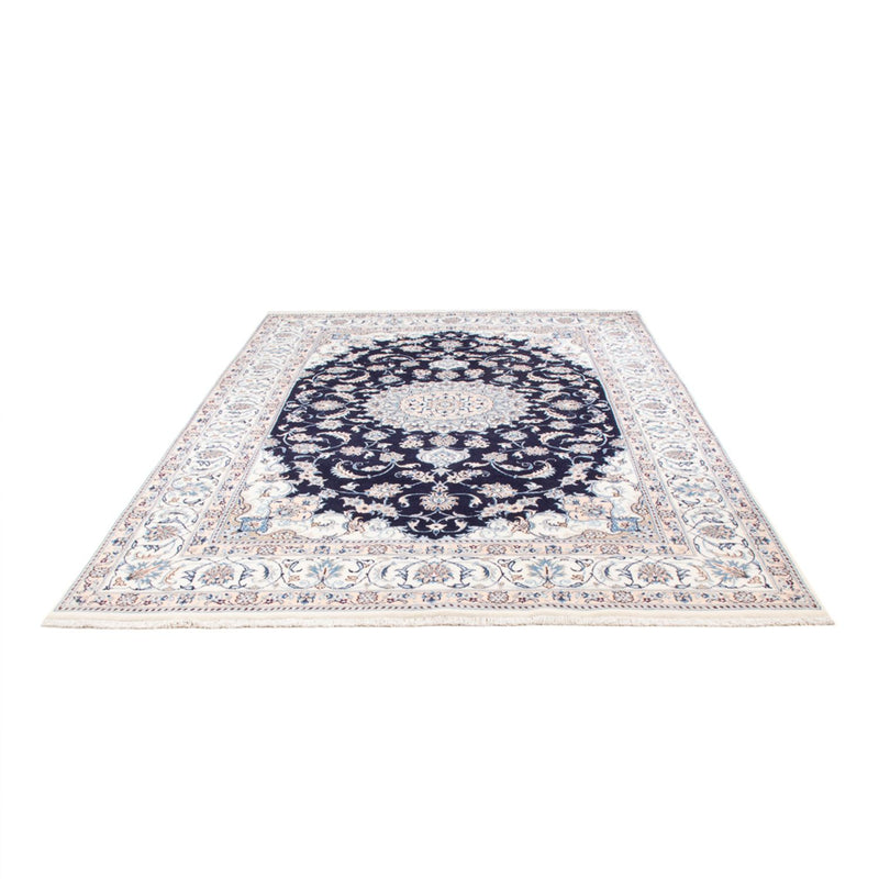 Tapis persan - Nain - 298 x 195 cm - bleu foncé