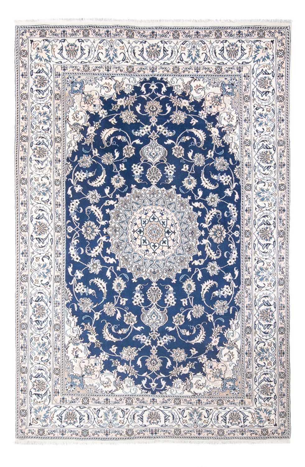 Tapis persan - Nain - 303 x 197 cm - bleu