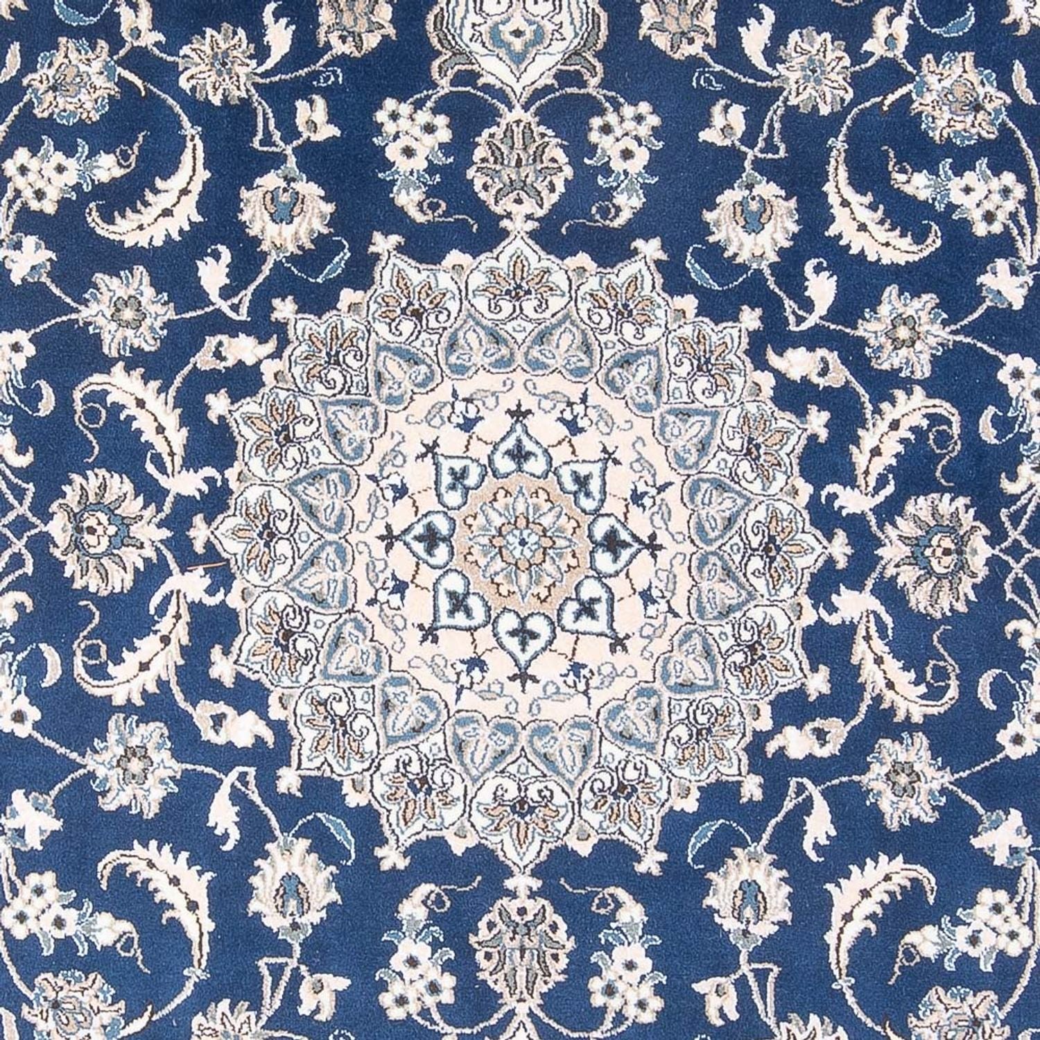 Tapis persan - Nain - 303 x 197 cm - bleu