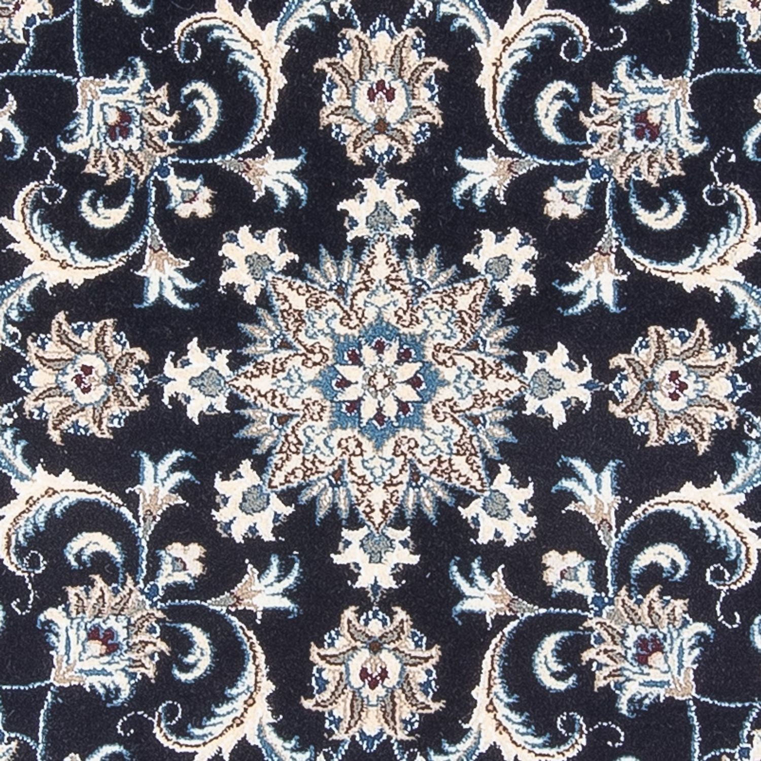 Tapis persan - Nain ronde  - 150 x 150 cm - bleu foncé