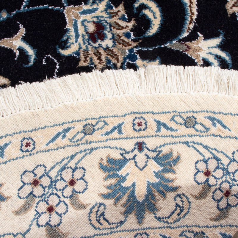 Tapis persan - Nain ronde  - 150 x 150 cm - bleu foncé