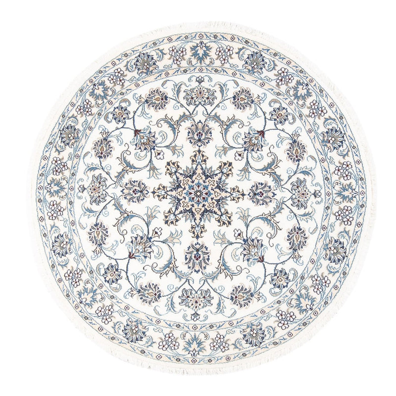 Tapis persan - Nain ronde  - 150 x 150 cm - crème