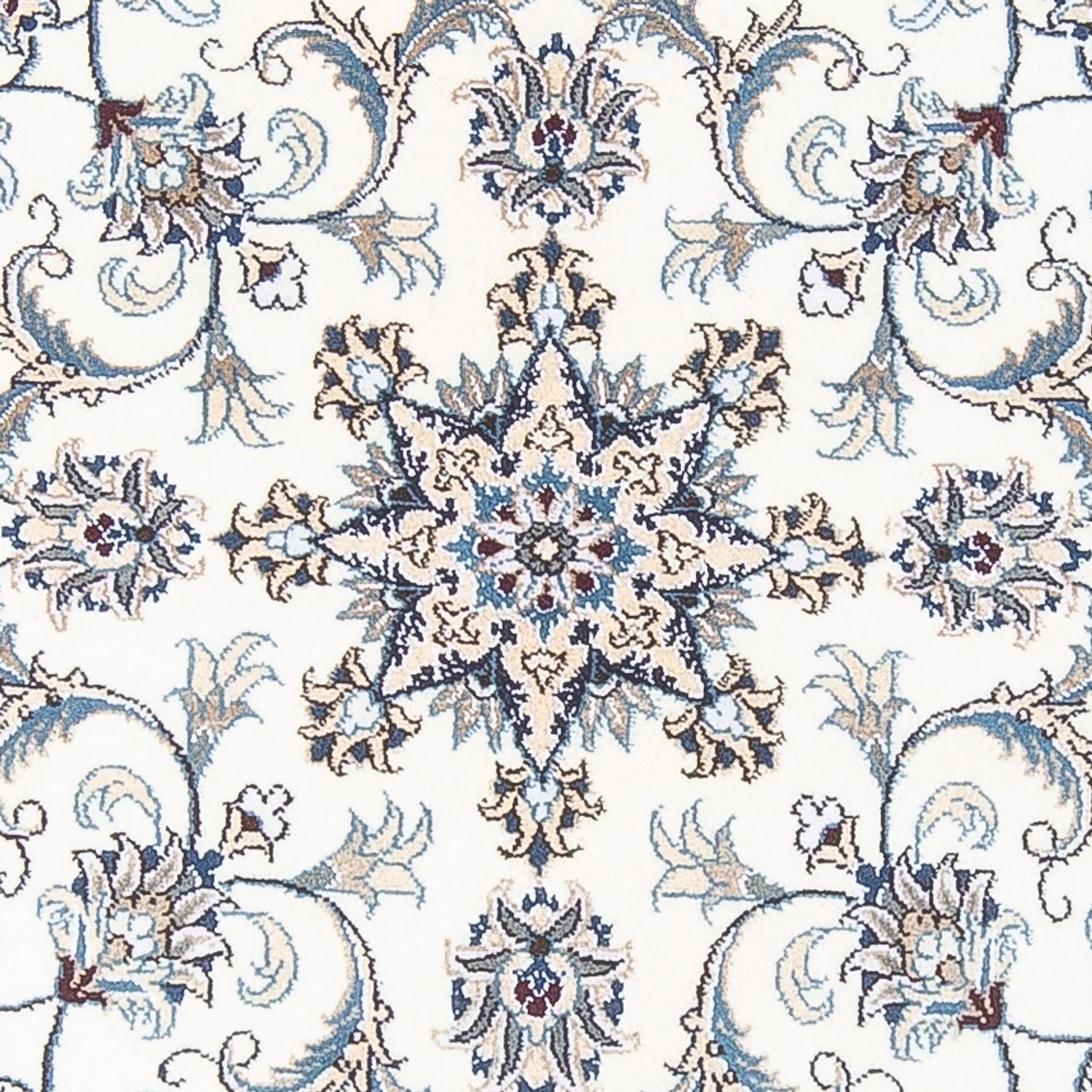 Tapis persan - Nain ronde  - 150 x 150 cm - crème