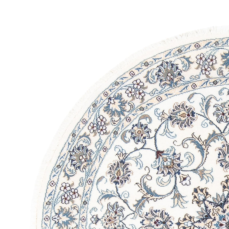 Tapis persan - Nain ronde  - 150 x 150 cm - crème