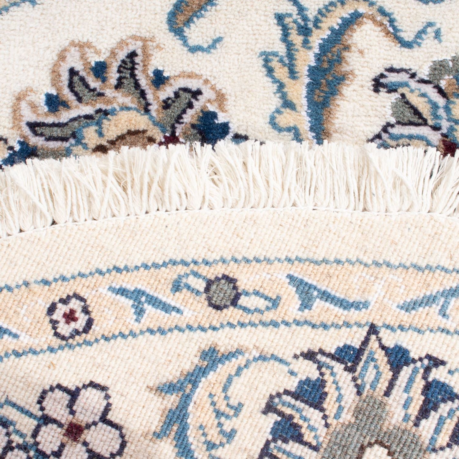 Tapis persan - Nain ronde  - 150 x 150 cm - crème