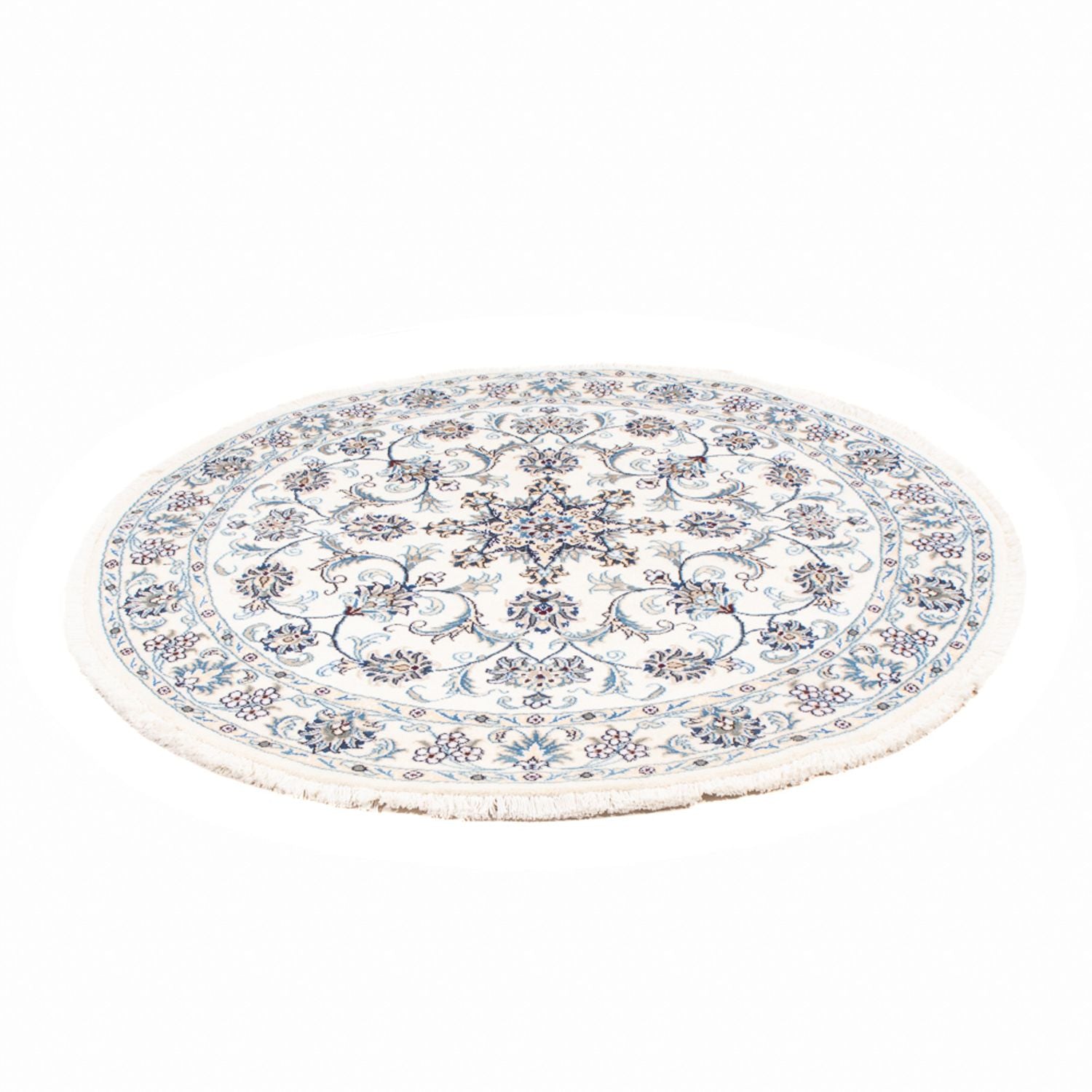 Tapis persan - Nain ronde  - 150 x 150 cm - crème