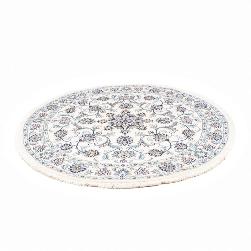Tapis persan - Nain ronde  - 150 x 150 cm - crème