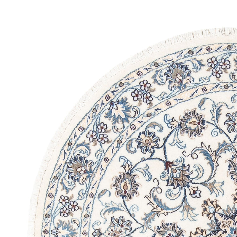 Tapis persan - Nain ronde  - 150 x 150 cm - crème
