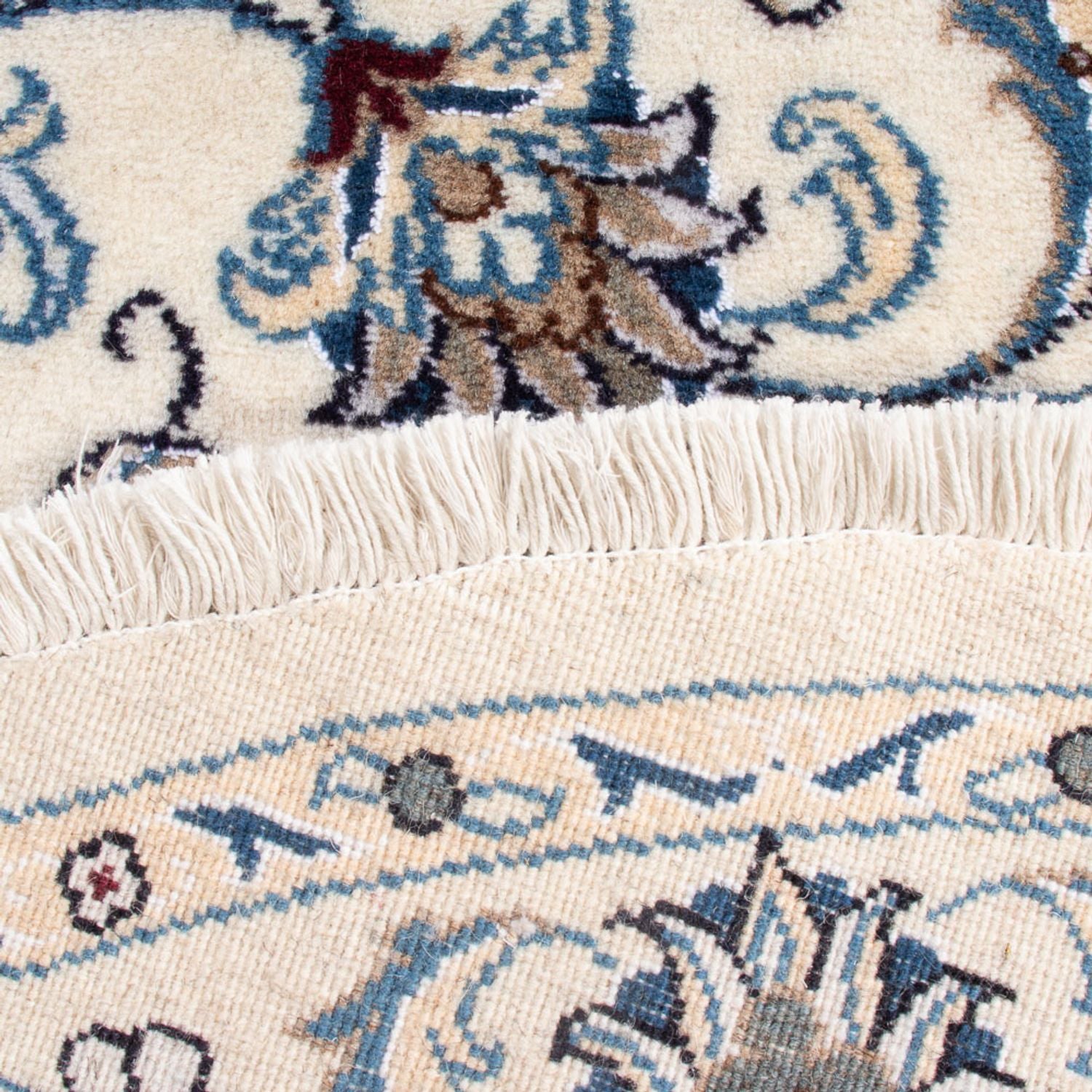 Tapis persan - Nain ronde  - 150 x 150 cm - crème