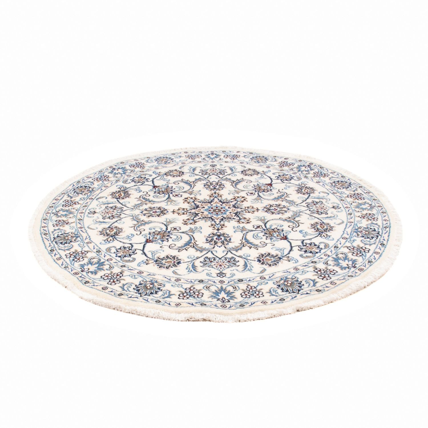 Tapis persan - Nain ronde  - 150 x 150 cm - crème