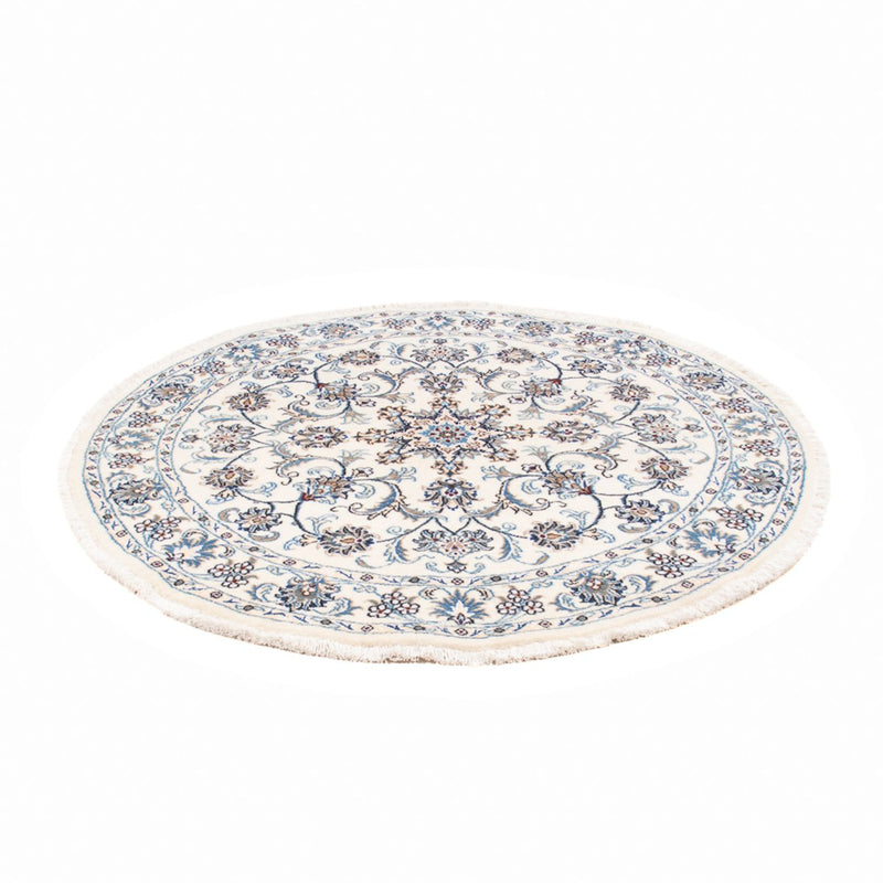Tapis persan - Nain ronde  - 150 x 150 cm - crème