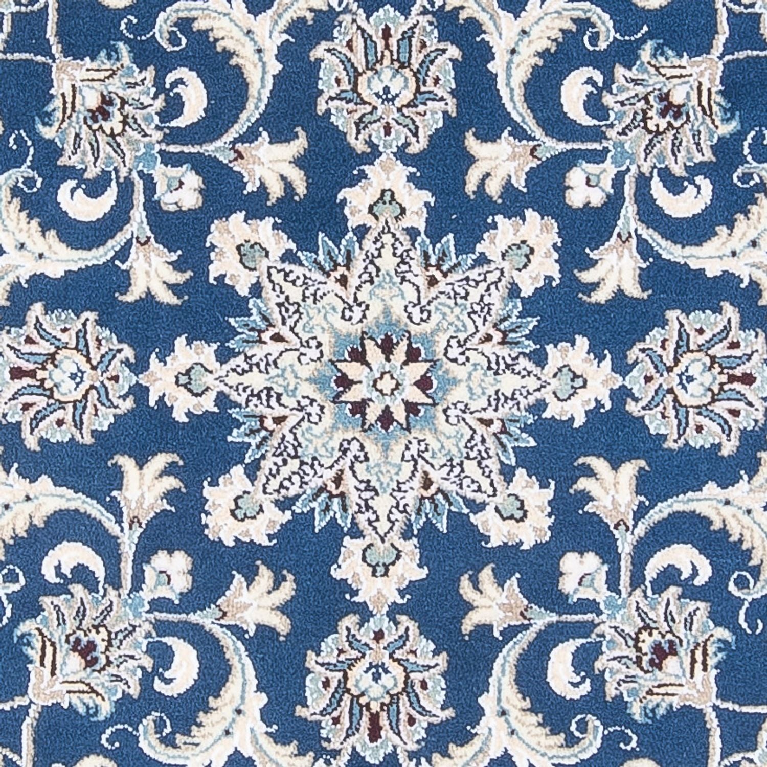 Tapis persan - Nain ronde  - 150 x 150 cm - bleu