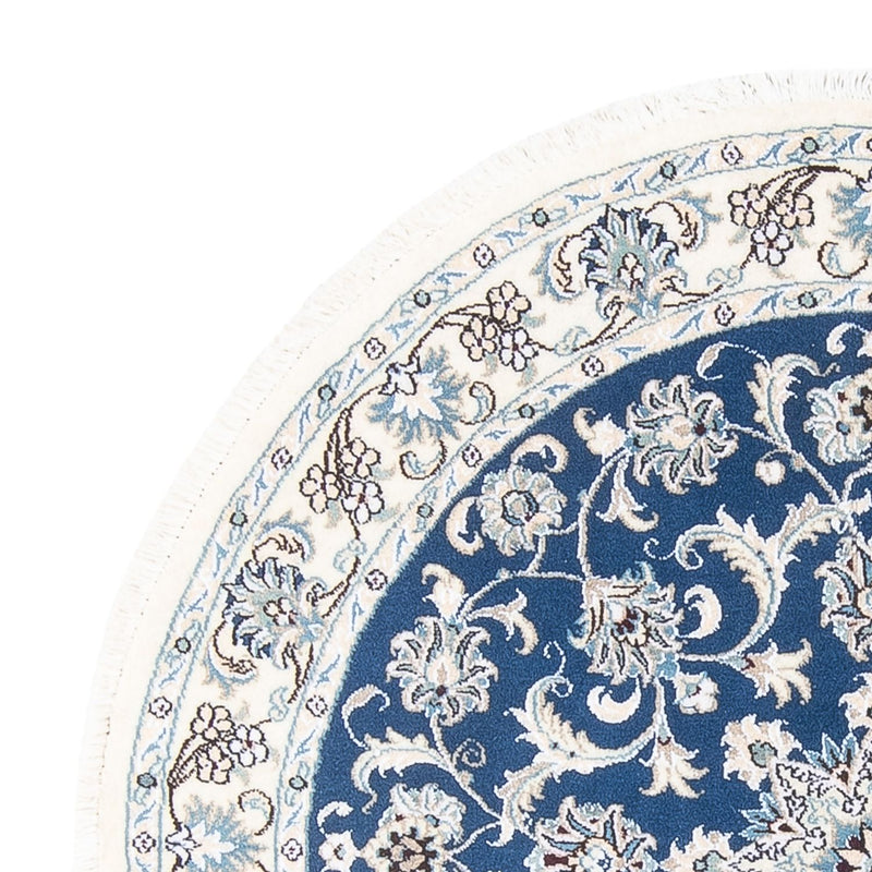 Tapis persan - Nain ronde  - 150 x 150 cm - bleu