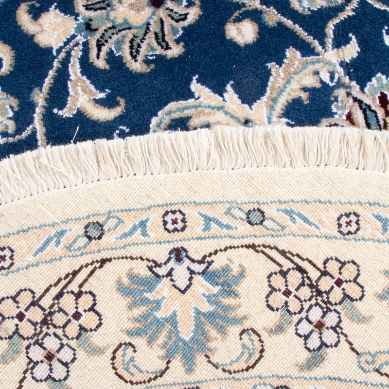 Tapis persan - Nain ronde  - 150 x 150 cm - bleu