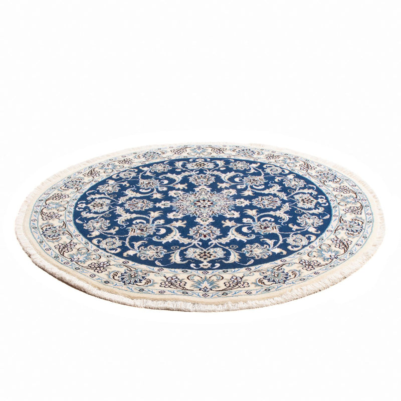 Tapis persan - Nain ronde  - 150 x 150 cm - bleu