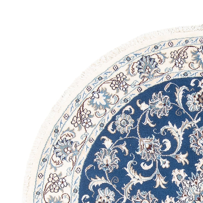 Tapis persan - Nain ronde  - 150 x 150 cm - bleu