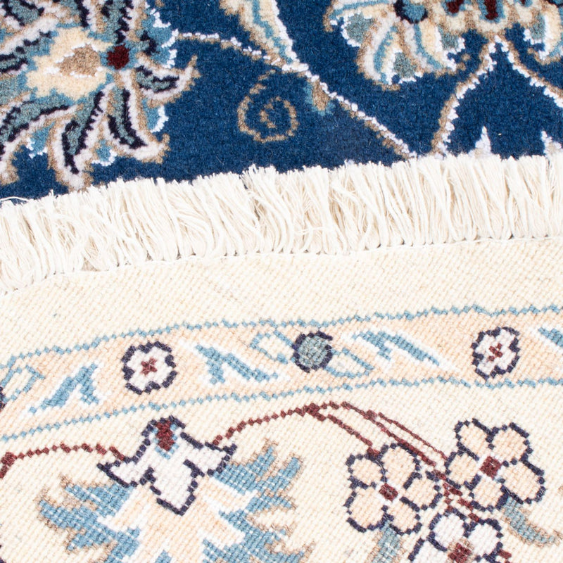 Tapis persan - Nain ronde  - 150 x 150 cm - bleu