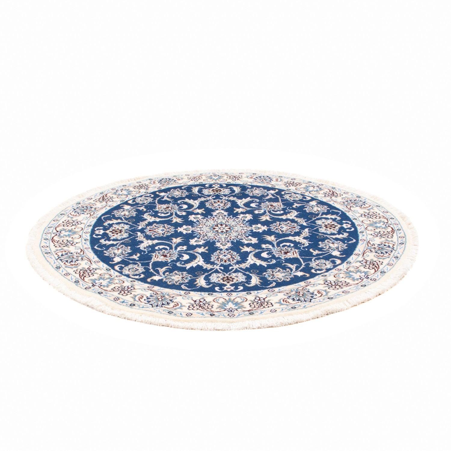 Tapis persan - Nain ronde  - 150 x 150 cm - bleu
