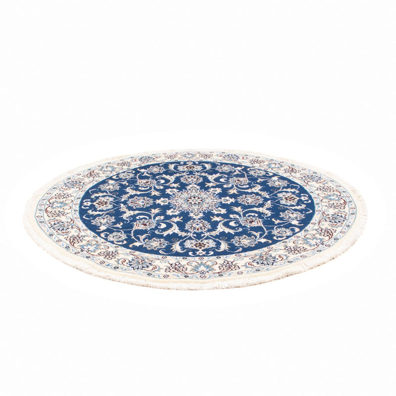 Tapis persan - Nain ronde  - 150 x 150 cm - bleu