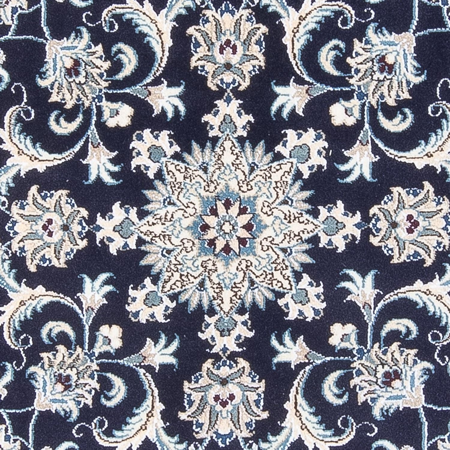 Tapis persan - Nain ronde  - 150 x 150 cm - bleu foncé