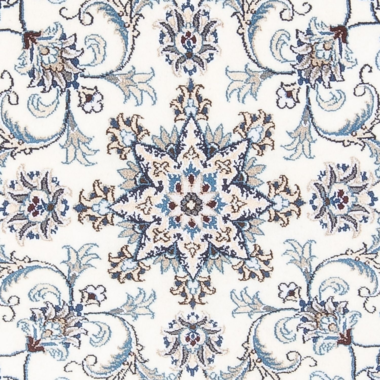 Tapis persan - Nain ronde  - 150 x 150 cm - crème