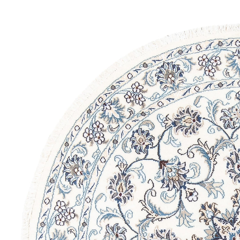 Tapis persan - Nain ronde  - 150 x 150 cm - crème