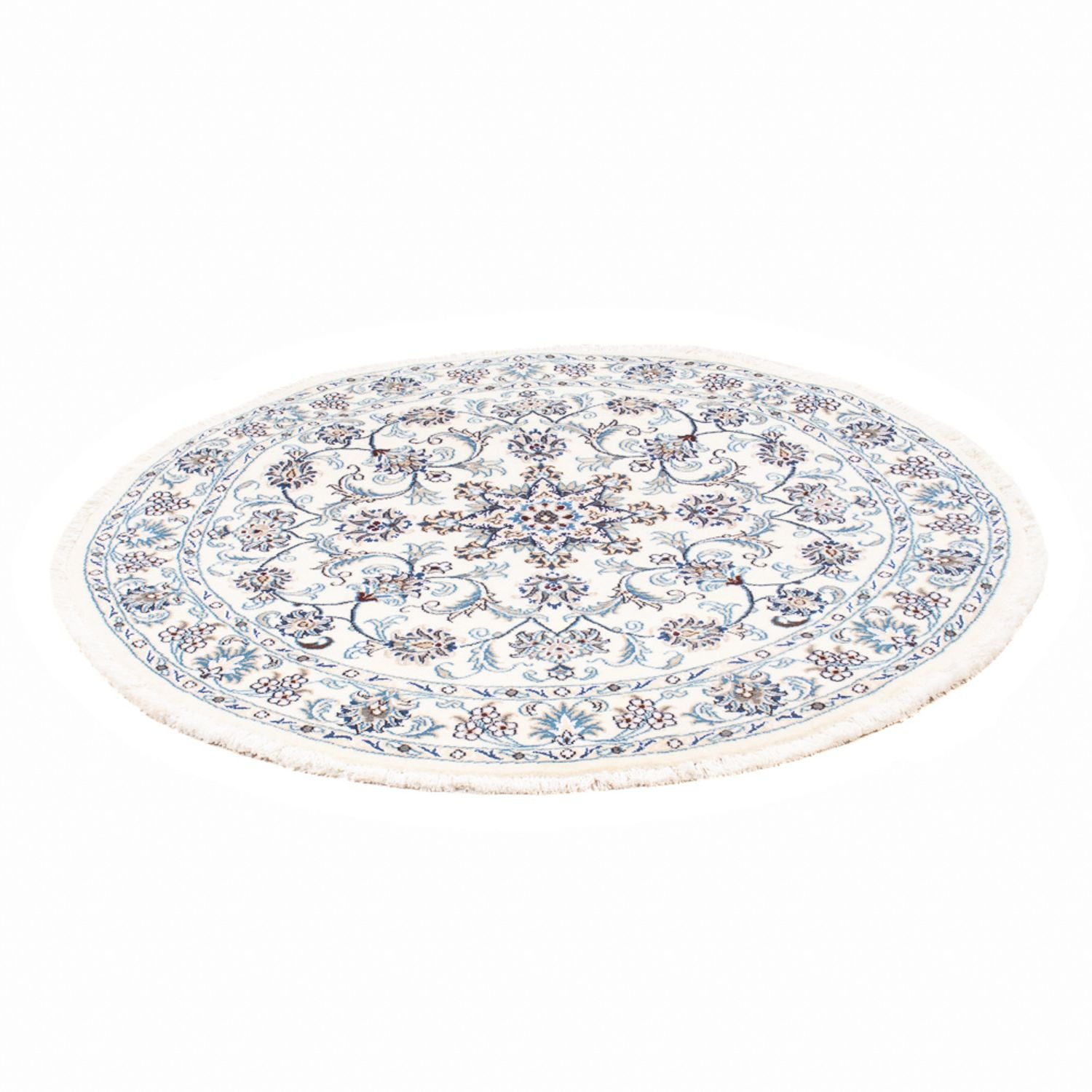 Tapis persan - Nain ronde  - 150 x 150 cm - crème