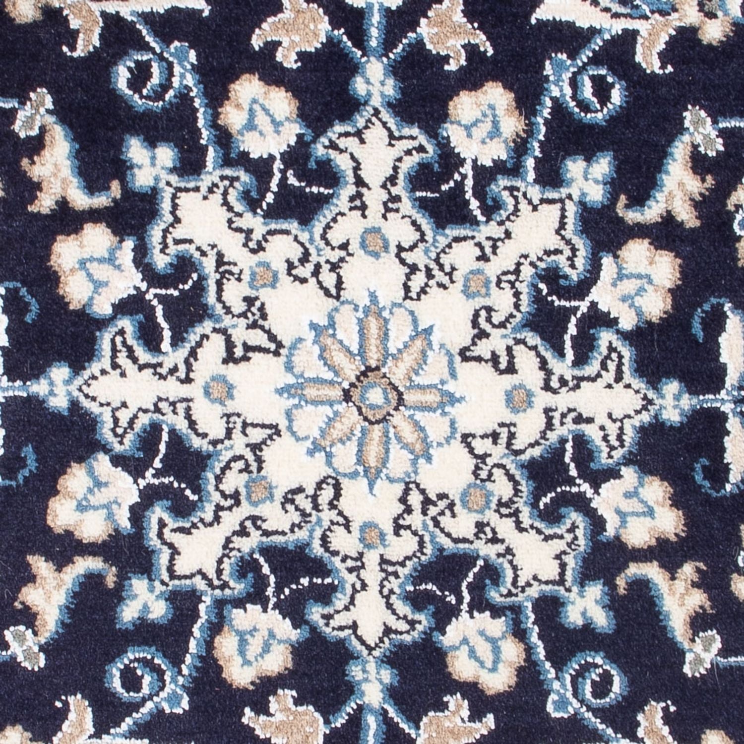 Tapis persan - Nain - Royal - 90 x 60 cm - bleu foncé