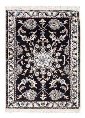 Tapis persan - Nain - Royal - 90 x 60 cm - bleu foncé