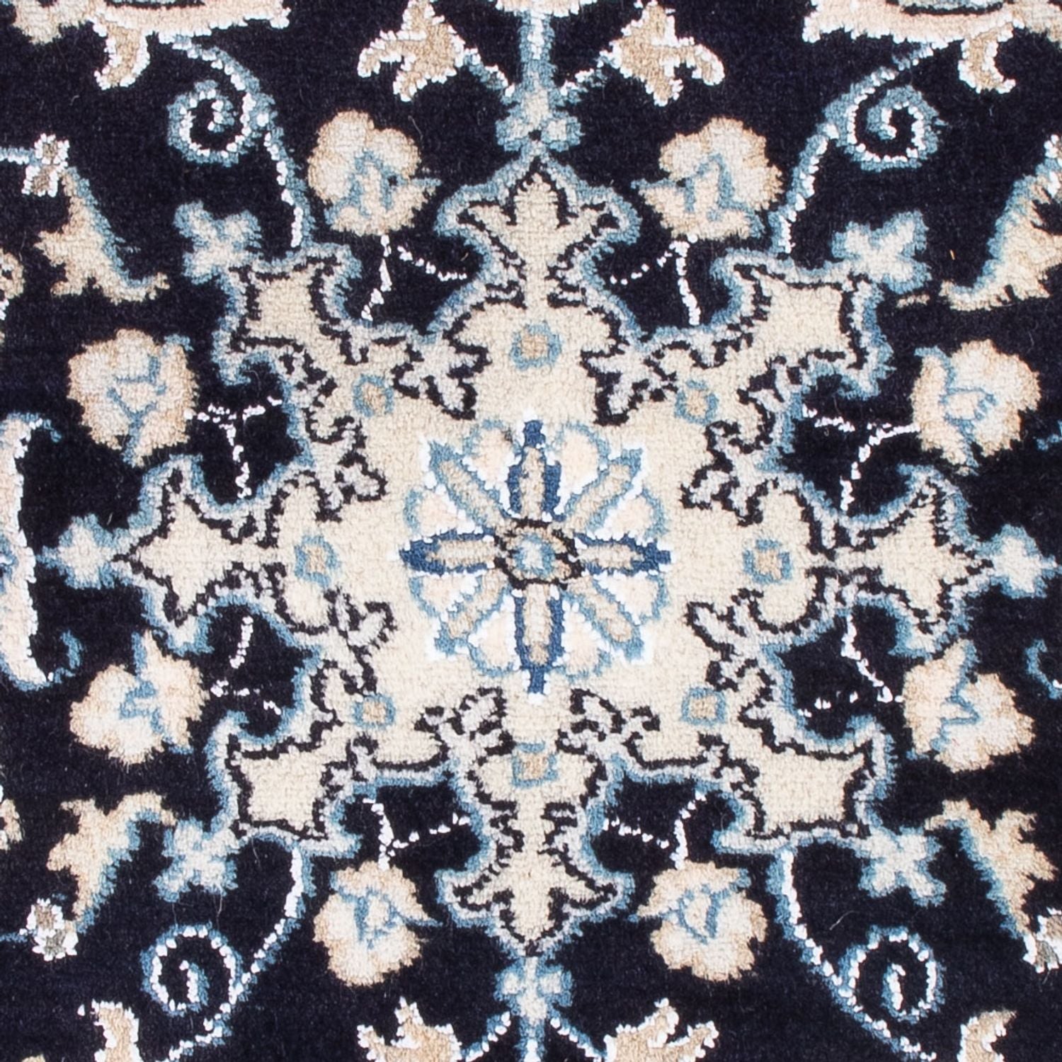 Tapis persan - Nain - Royal - 90 x 60 cm - bleu foncé