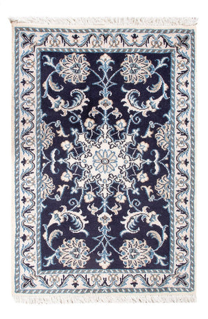 Tapis persan - Nain - Royal - 90 x 60 cm - bleu foncé