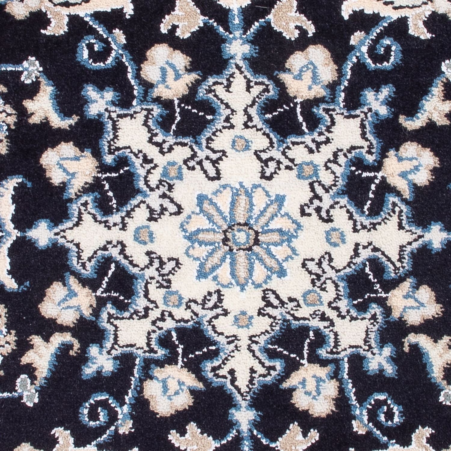 Tapis persan - Nain - Royal - 90 x 60 cm - bleu foncé