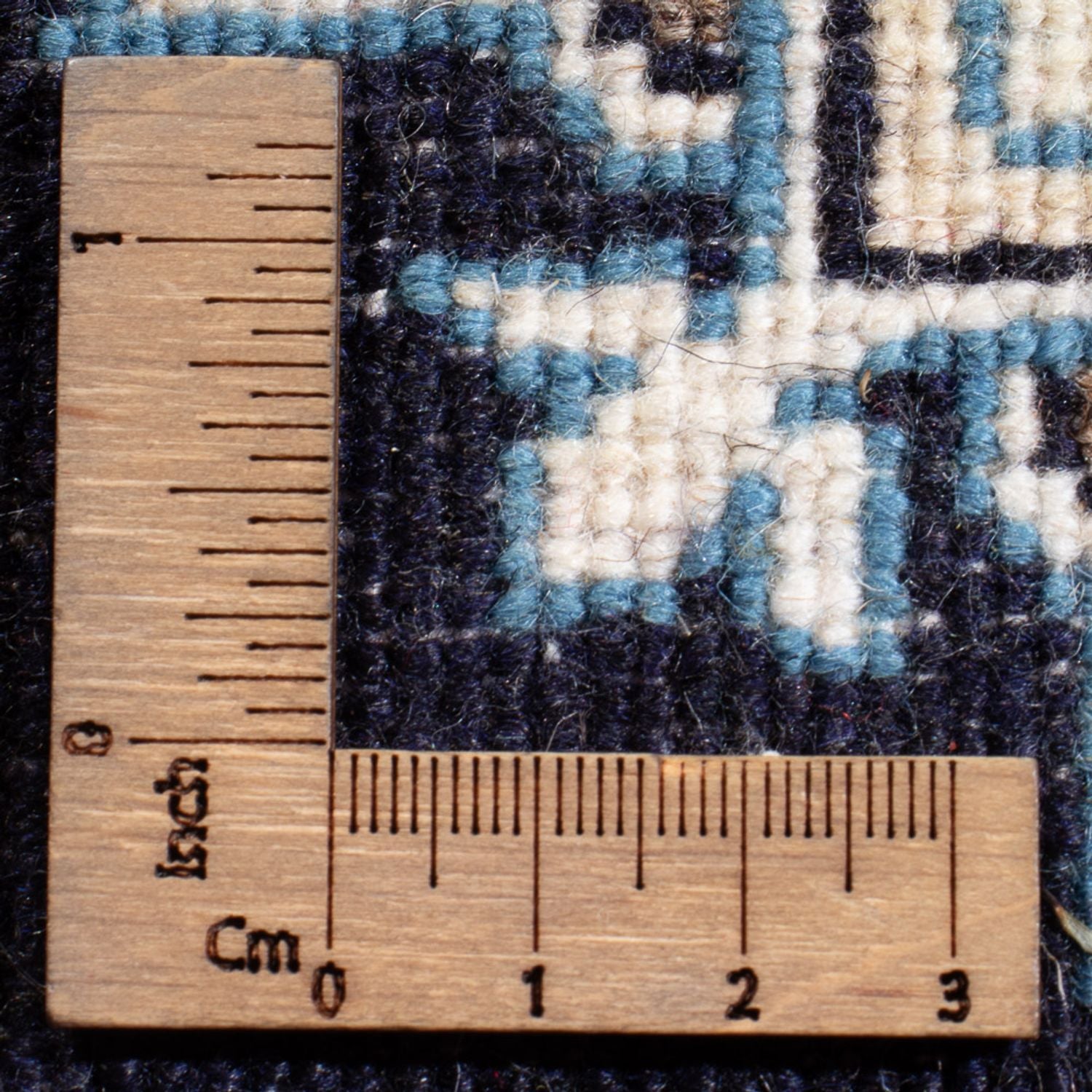 Tapis persan - Nain - Royal - 60 x 40 cm - bleu foncé