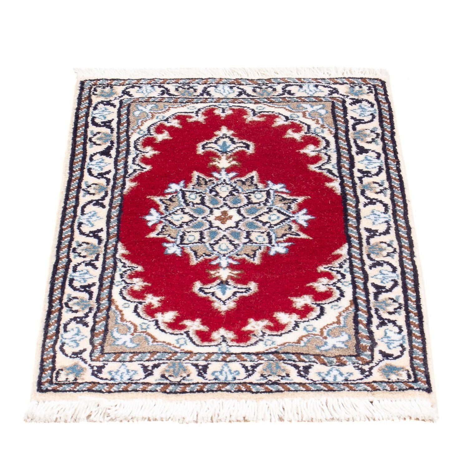 Tapis persan - Nain - Royal - 60 x 40 cm - rouge