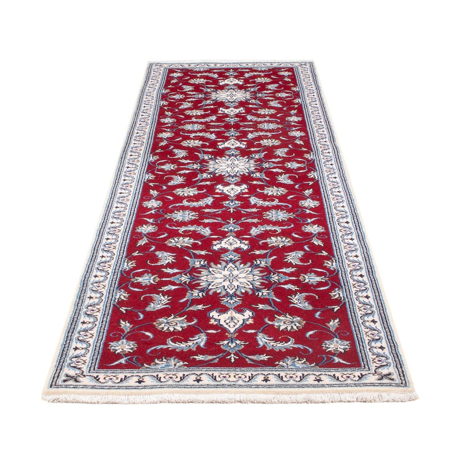 Tapis de couloir Tapis persan - Nain - 290 x 82 cm - rouge