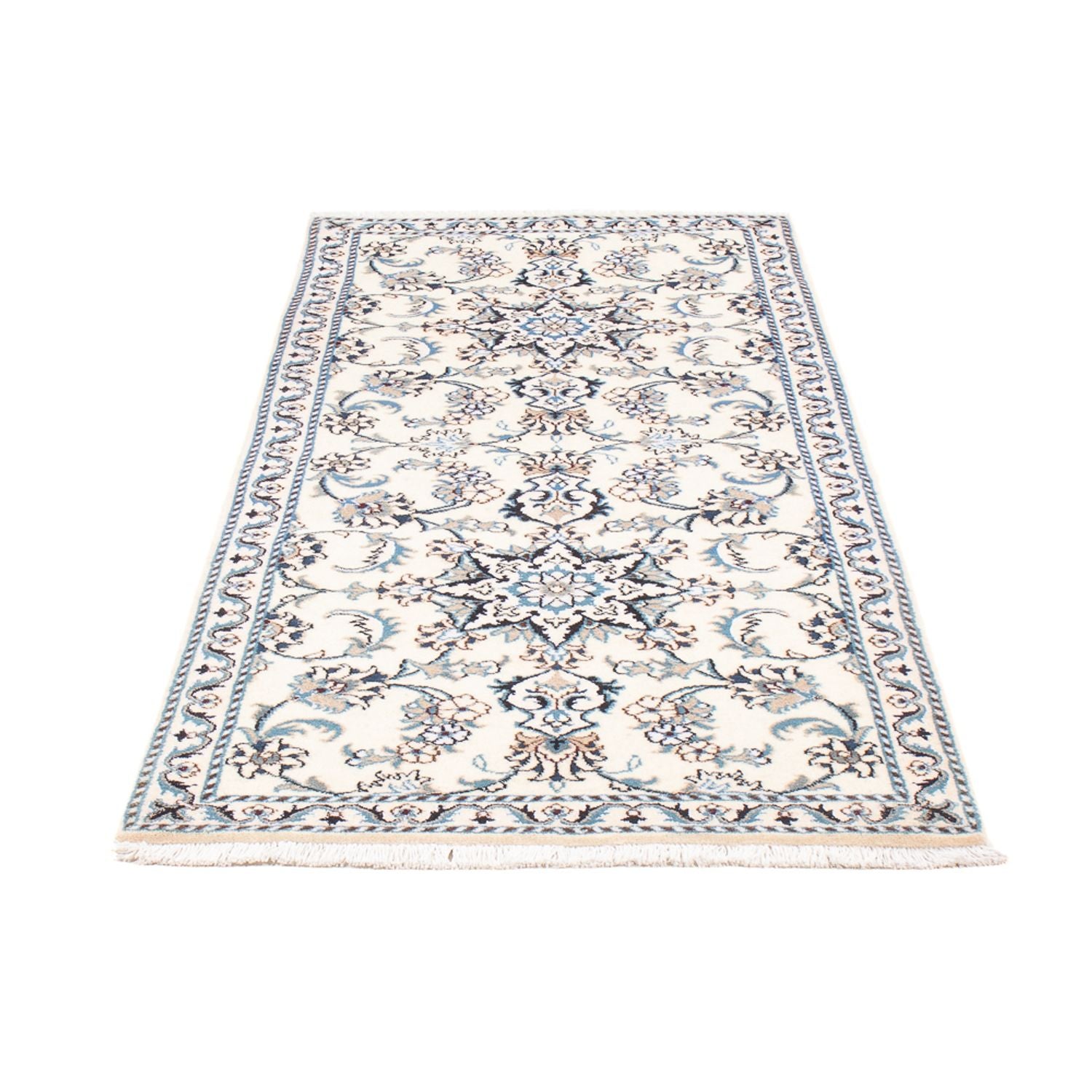 Tapis de couloir Tapis persan - Nain - 194 x 80 cm - argent