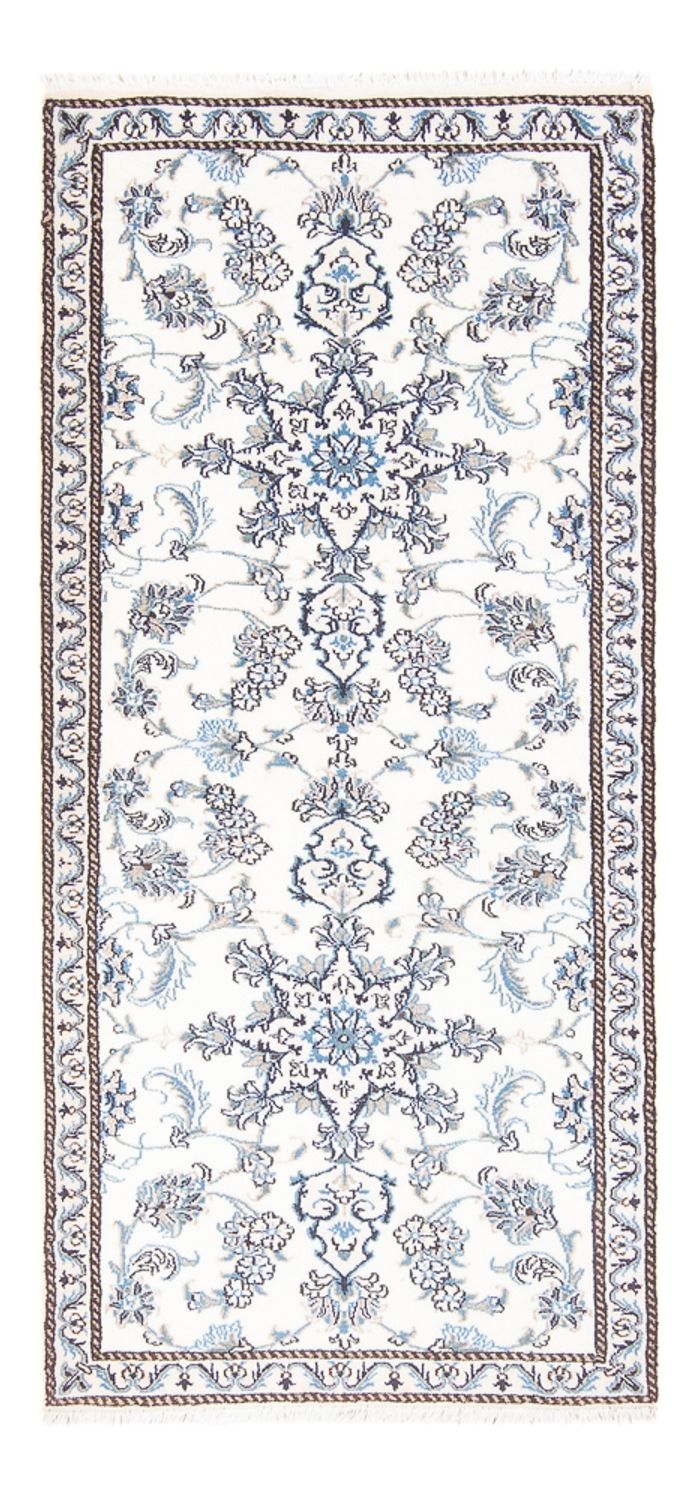 Tapis de couloir Tapis persan - Nain - 188 x 84 cm - argent