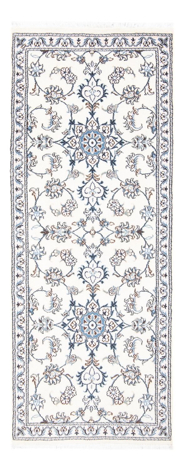 Tapis de couloir Tapis persan - Nain - 197 x 76 cm - argent
