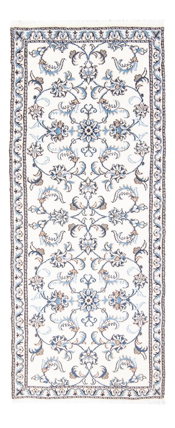 Läufer Perser - Nain - 200 x 80 cm - silber