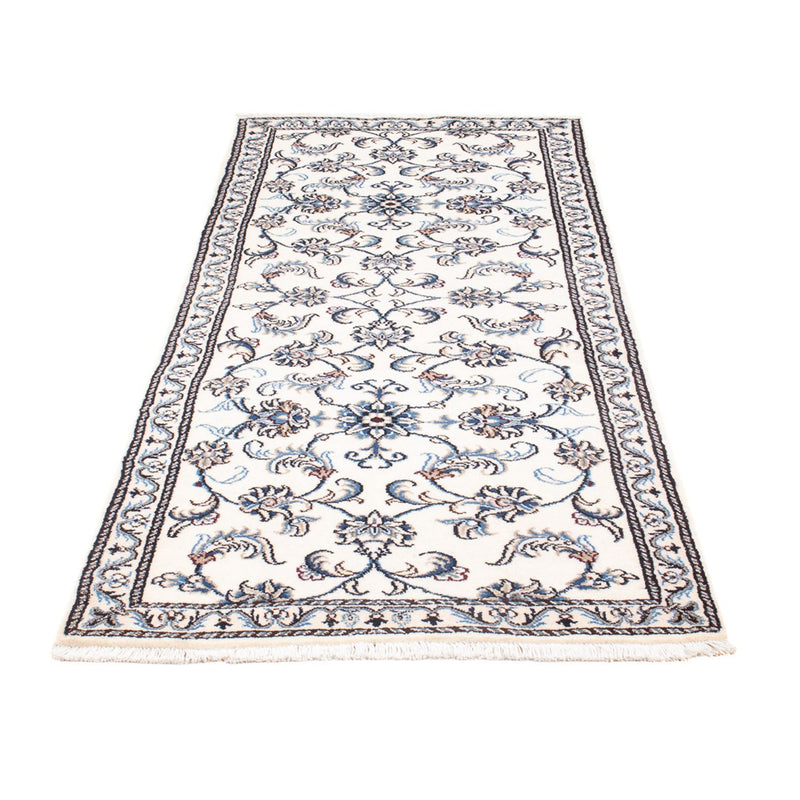Tapis de couloir Tapis persan - Nain - 202 x 78 cm - argent